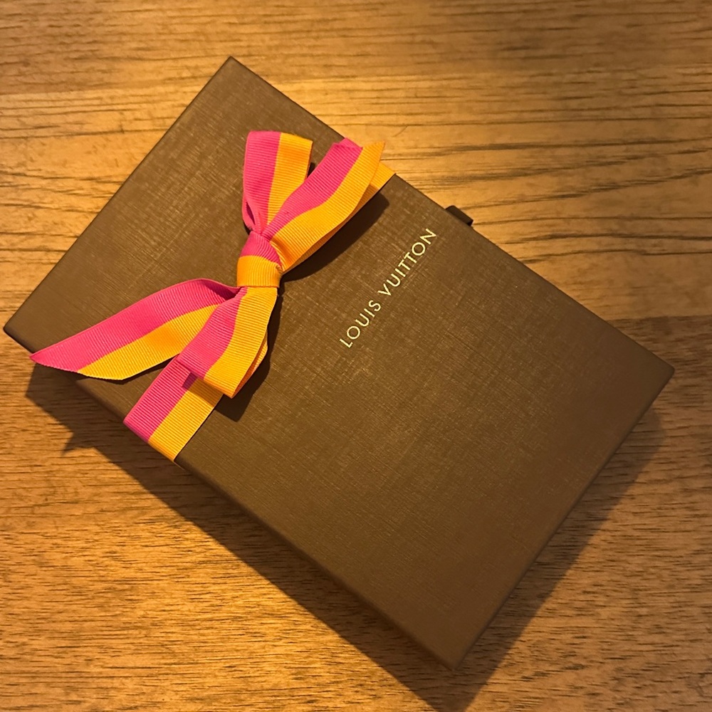 Louis Vuitton Brown Box with Vibrant Ribbon